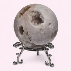 Luminous Harmony Druzy Selenite Sphere
